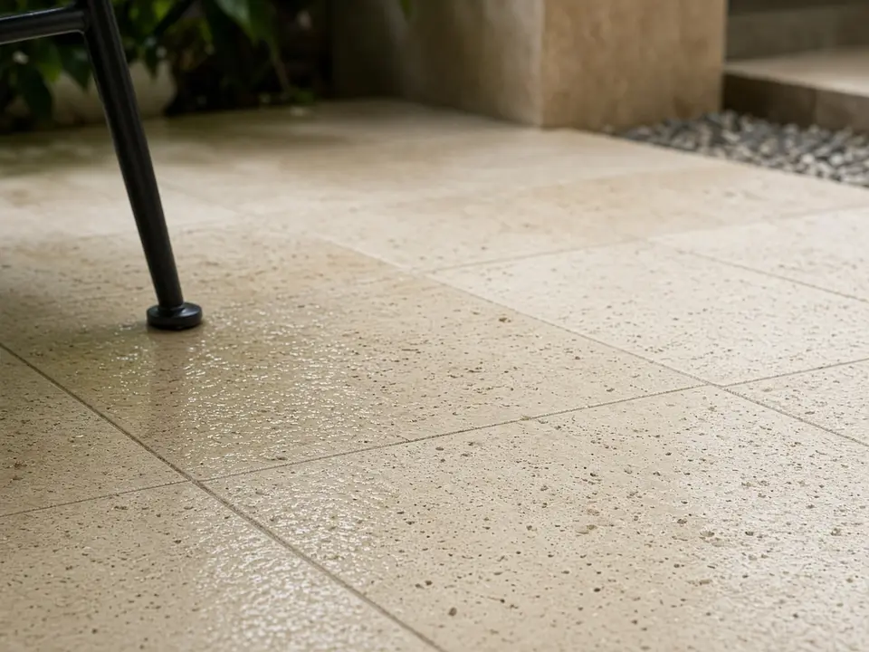 Travertine Quiet – stone look GVT tile